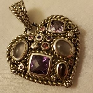 Judith Ripka Amethyst Enhancer Pendant